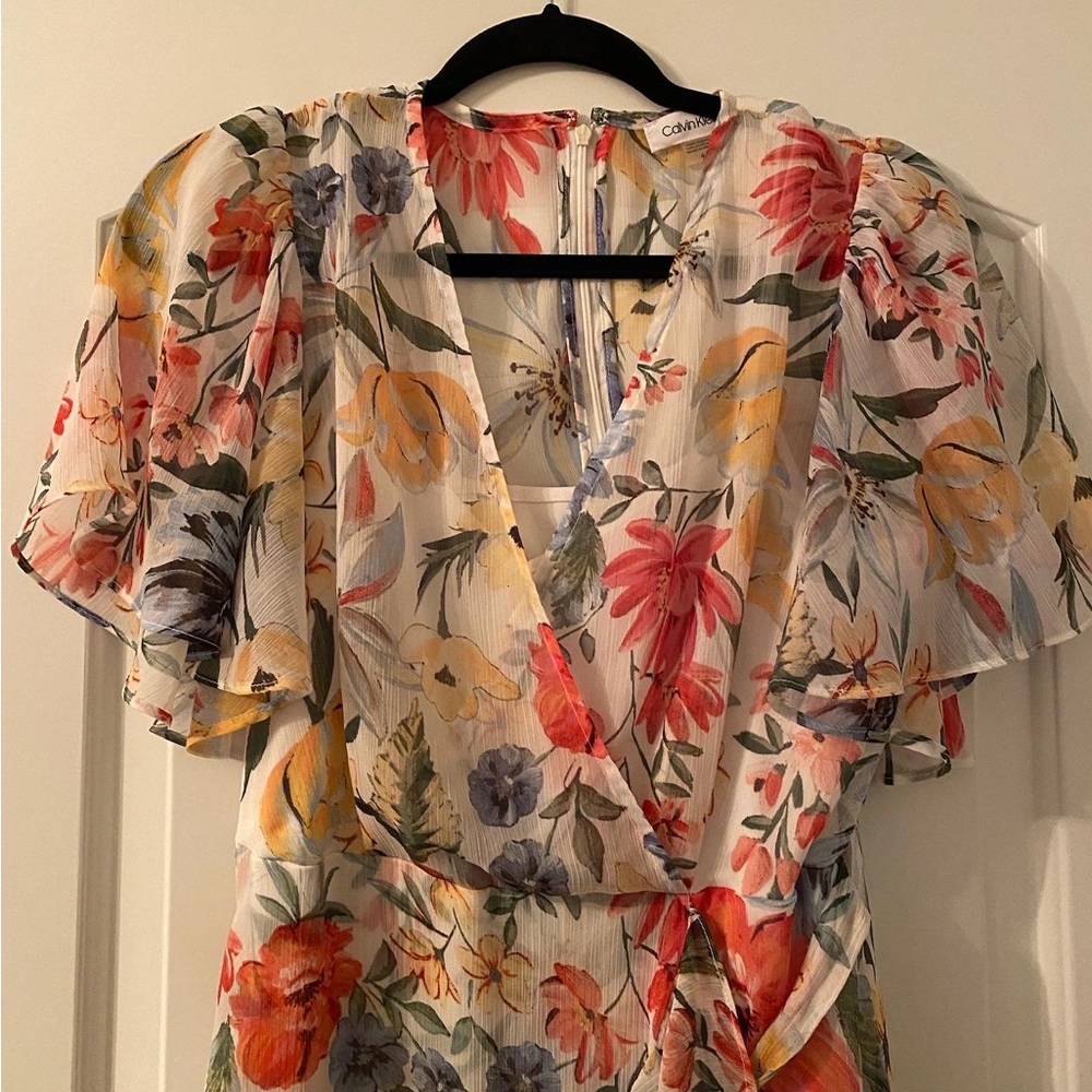 Calvin Klein Floral Wrap Dress